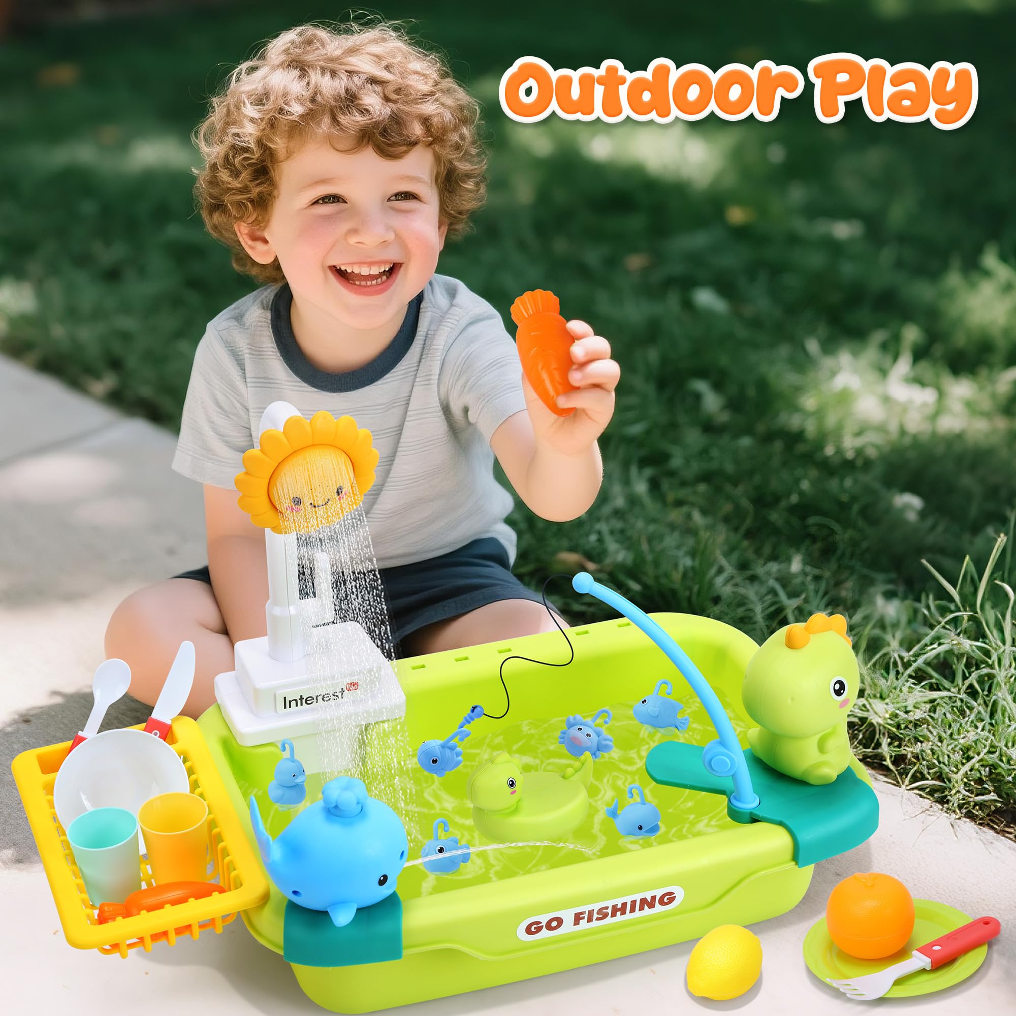 Cute Stone Fregadero De Juego Con Agua Corriente, Fregadero Cute Stone Fregadero De Juego Con Agua Corriente, Fregadero