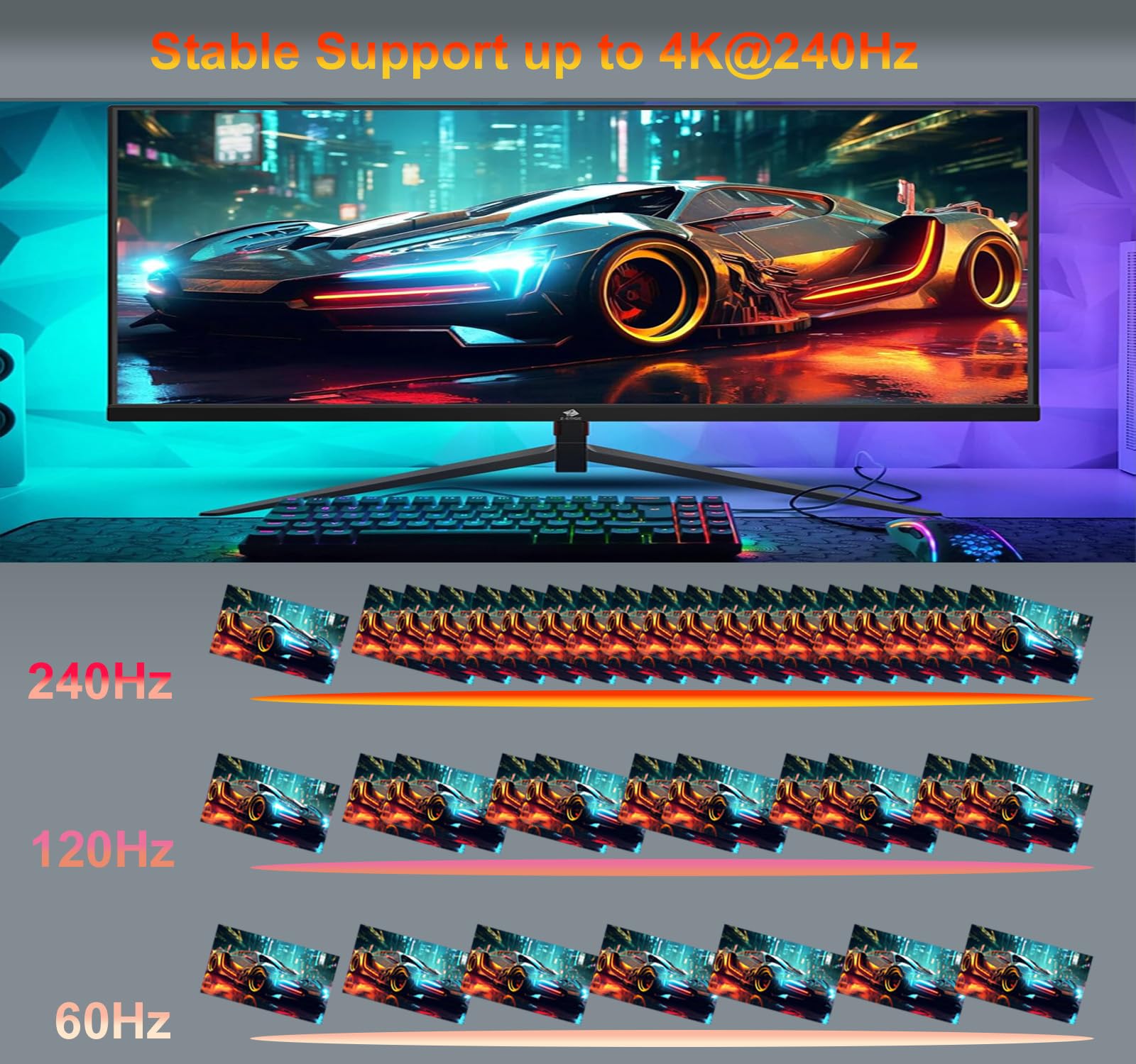 Przełącznik HDMI 4k 120 Hz / 240 Hz, 48 Gb/s, przełącznik HDMI 2 w 1, przełącznik HDMI 2.1, przełącznik HDMI 8K przy 60 Hz, przełącznik koncentratora HDMI, do Nintendo Switch, PS5/PS4, Xbox,