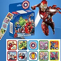 Vista 2 de 2 Pack Roll Stickers Kids Sticker, 20 Designs,400 Pcs Self Adhesive Label 1-1/2 Inch Self Adhesive Label Roll Stickers for Kids and Teacher