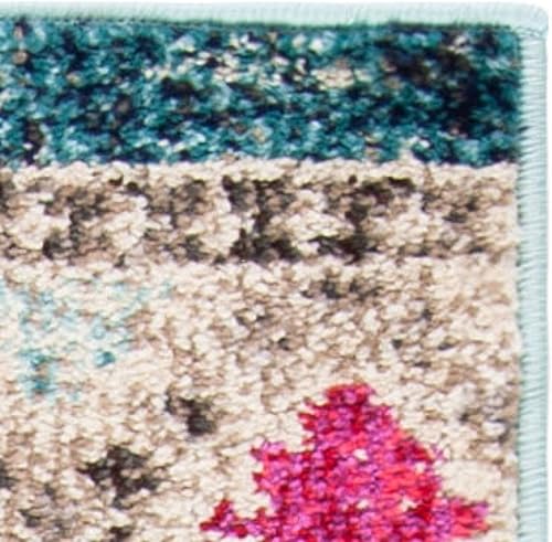 Miniatura 8 de Safavieh Madison Collection MAD418F - Alfombra de área con diamantes, Polipropileno, Azul OscuroAmarillo