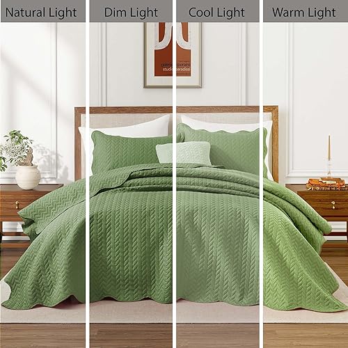 Vista 121 de IR Imperial Rooms - 10 juegos de colcha tamaño individual (68 x 86 pulgadas), para hoteles, habitaciones de huéspedes, colchas ligeras reversibles