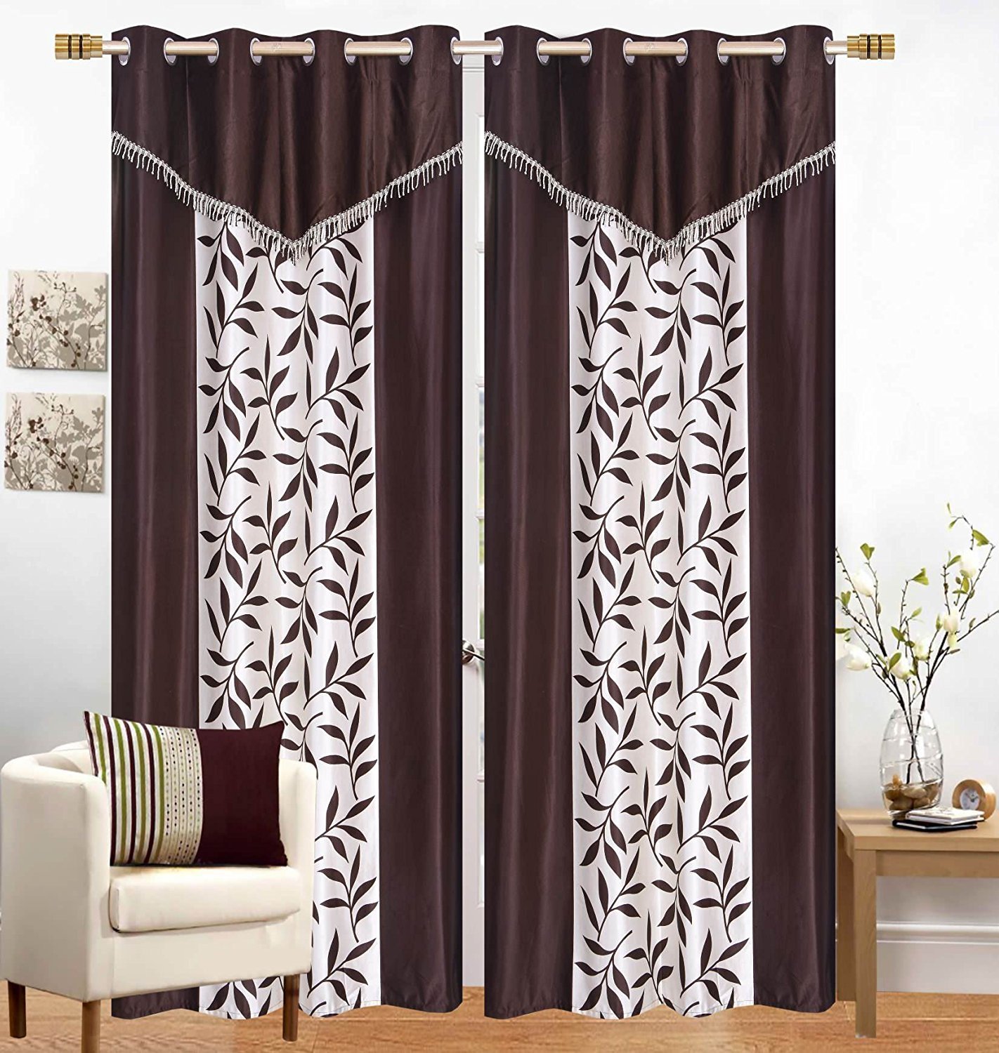 See full amazon price history chart for HOME UTSAV 2 Piece Eyelet Polyester Printed Door Frill Curtains for Long Door 9 Feet, Brown HOME UTSAV 2 Piece Eyelet Polyester Printed Door Frill Curtains for Long Door 9 Feet, Brown (B07NPR8LKY) Amazon Price History, Amazon Price Tracker