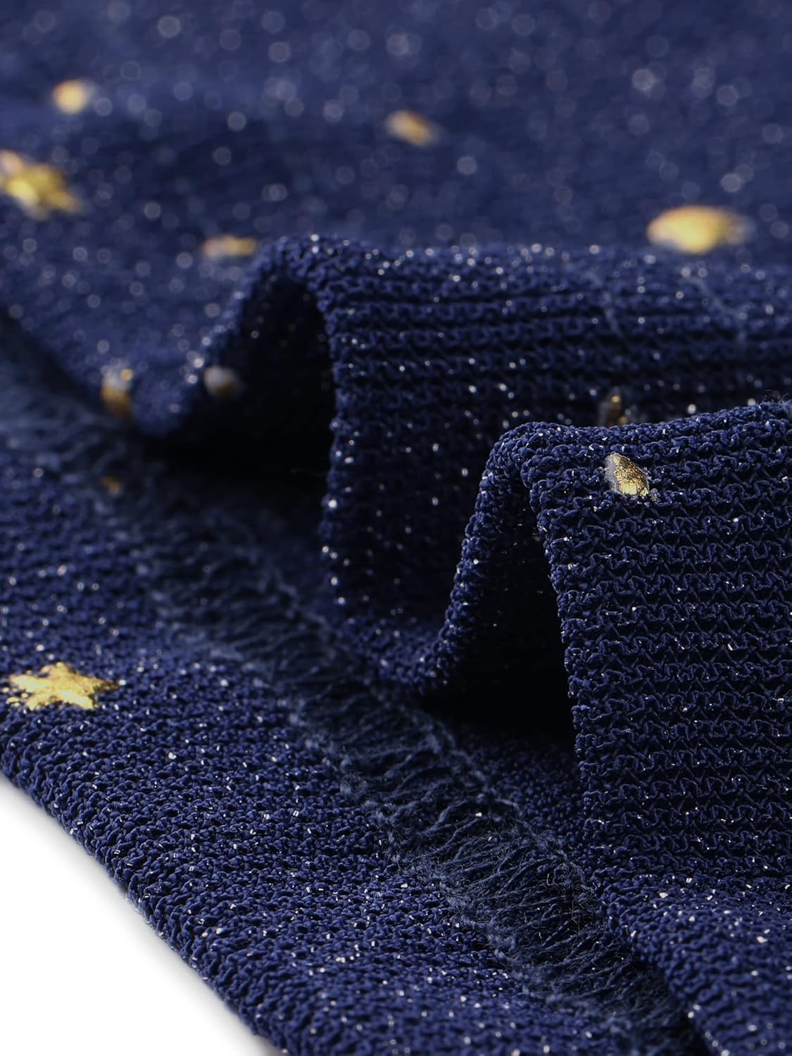 Allegra K Women's Mesh Crop Top Stars Mock Neck Halloween Party See Through Blouse - Image 5