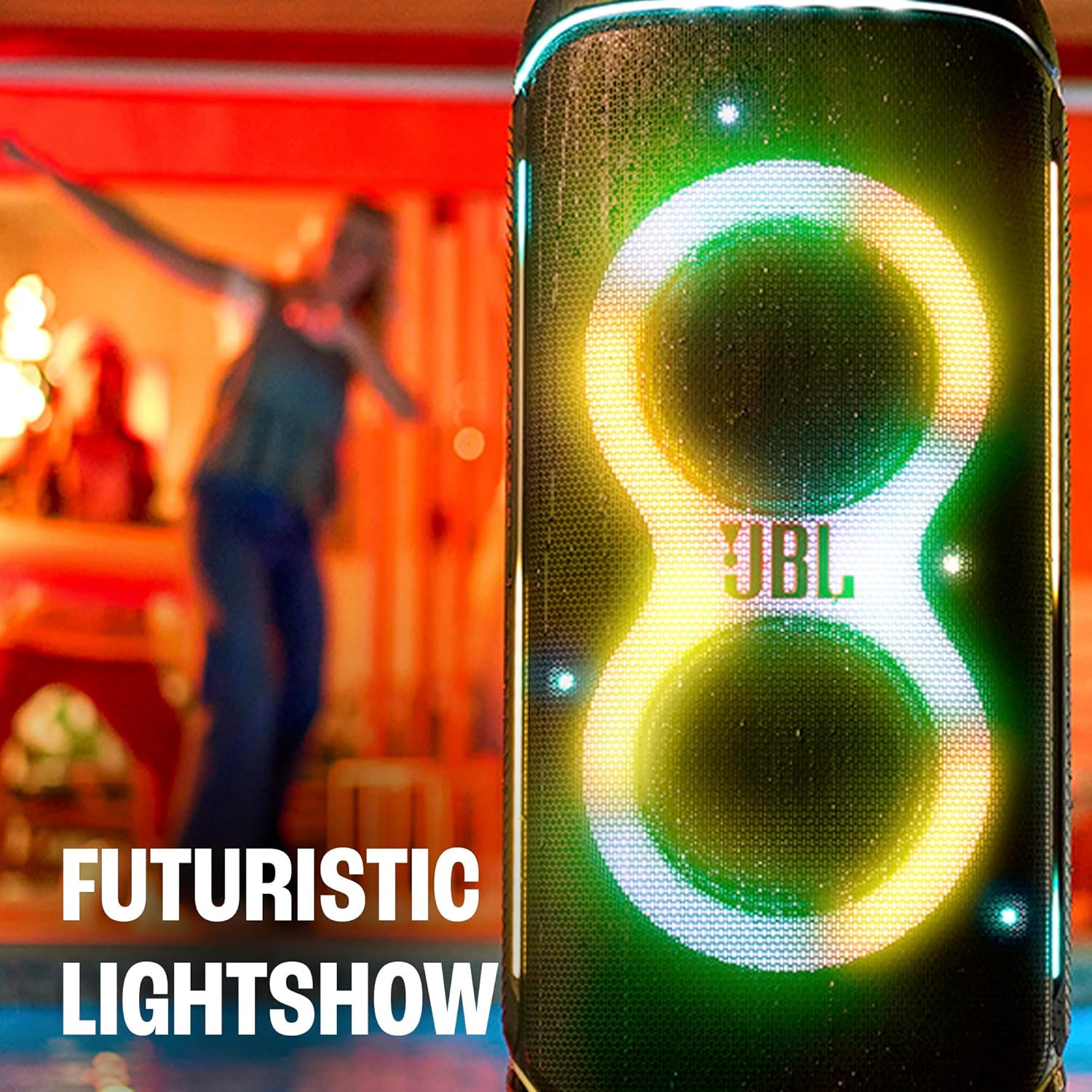JBL PartyBox 720 - Loudest Battery-Powered Party Speaker with Superior Pro Sound and a Futuristic lightshow, Up to 15 Hours Playtime & IPX4 Splash Proof (Black) - Image 3