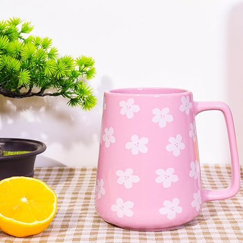 Vista 24 de Taza de café de cerámica de 24 onzas, taza de café con leche, taza de té para cacao, capuchino, latte, cereales, apta para lavavajillas, microondas