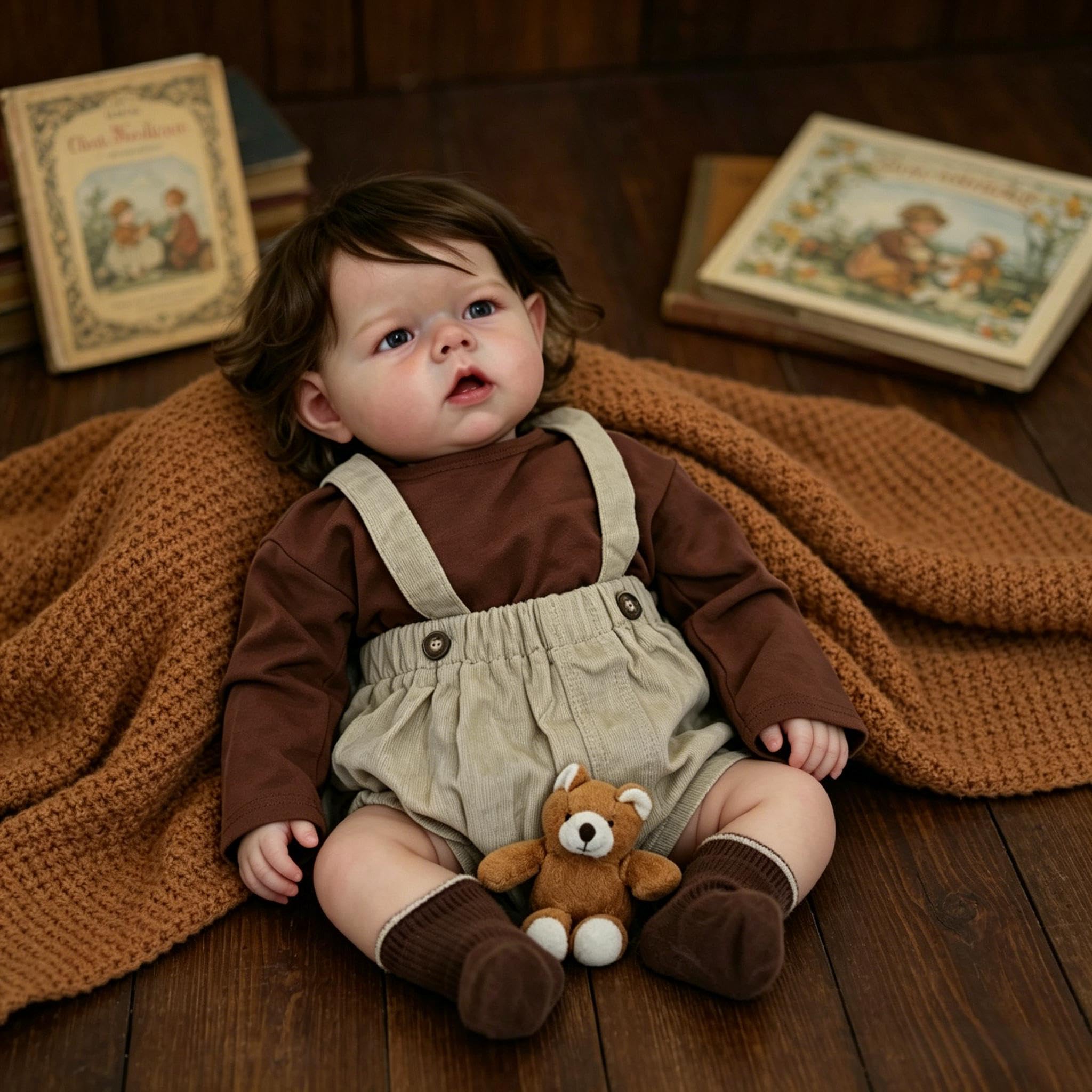 RXDOLL Reborn-Babypuppe, 70 cm, weiches Vinyl-Stoff-Körper, Reborn-Puppe mit verwurzeltem Haar, realistische Babypuppe, Silikon, Reborn-Baby-Puppe, Geschenk für Mädchen