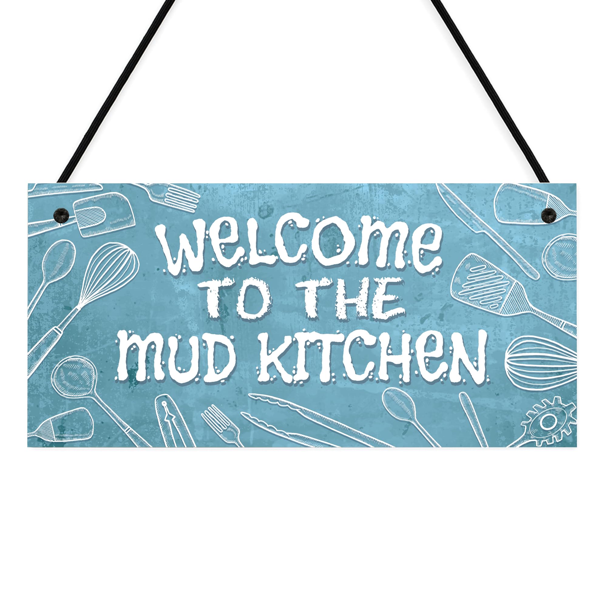 Red Ocean Mud Kitchen Outdoor Garden Sign For Children Welcome To The Mud Kitchen Novelty Playhouse Signs For Son Daughter Play Area Plaques