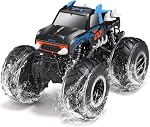 Threeking 1:16 Amphibious Monster Truck Tous Terrain Télécommande Jouets de voiture Exclusivité Durable 4WD hors route RC Cadeaux de jouets uniques pour les filles de 6 à 12 ans
