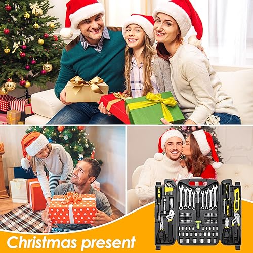Miniatura 7 de TLGREEN Juego de herramientas de 95 piezas, kit de herramientas, juego de herramientas mecánicas, caja de herramientas portátil con llave ajustable,
