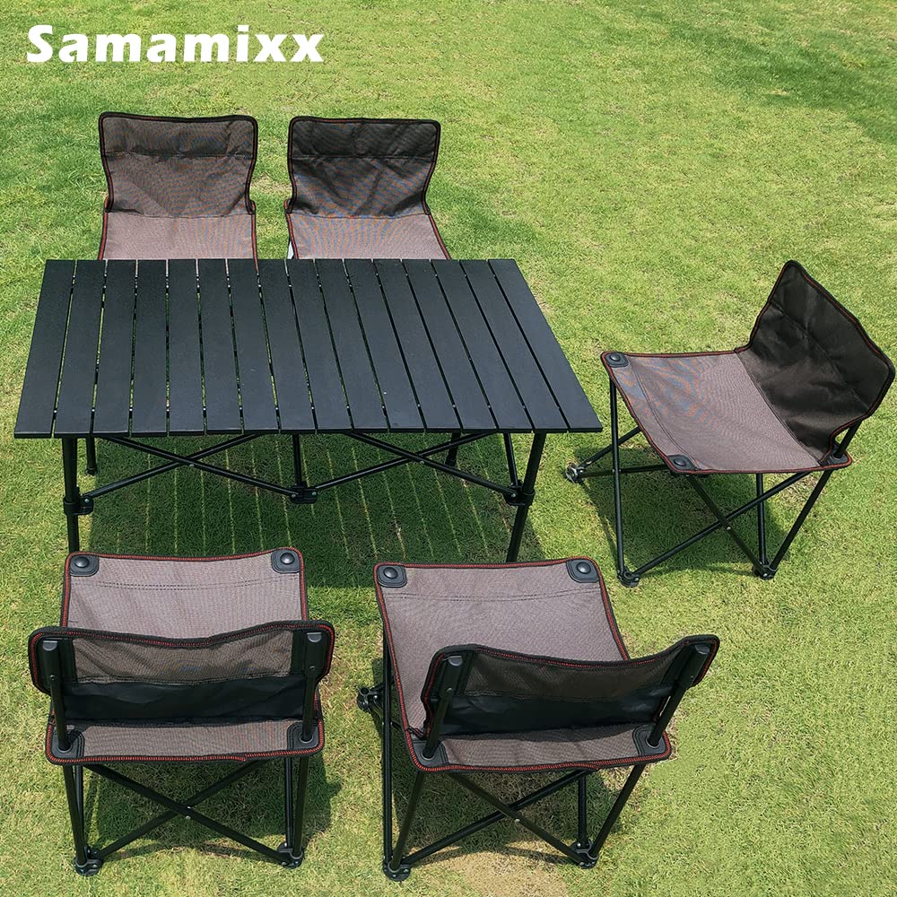 Samamixx アウトドア テーブル チェア 7点セット キャンプ テ