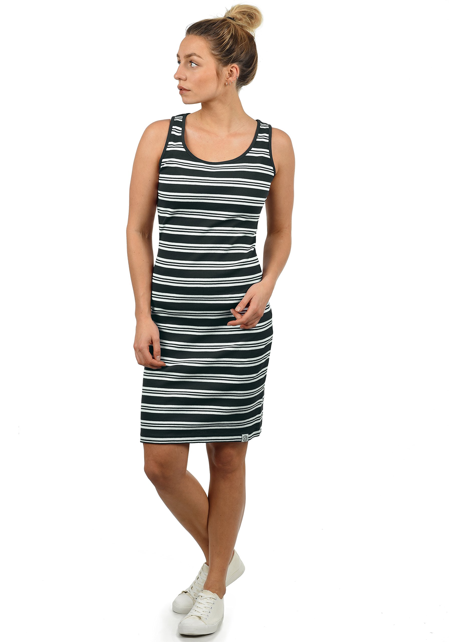DESIRES Rahile Damen Kleid Sommerkleid Dress in Streifen-Optik mit Rundhalsausschnitt