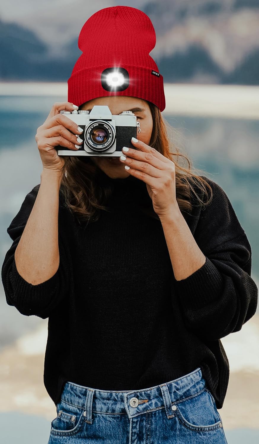 ATNKE LED Beanie with The Light, Unisex USB Rechargeable 4 LED Running Headlamp Bright Caps Gifts for Men Dad and Women - Image 6