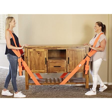 Sangles De Déménagement Pour 2 Personnes - Sangles De Levage Renforcées 300kg - Transport Meubles Facile Et Sans Blessure
