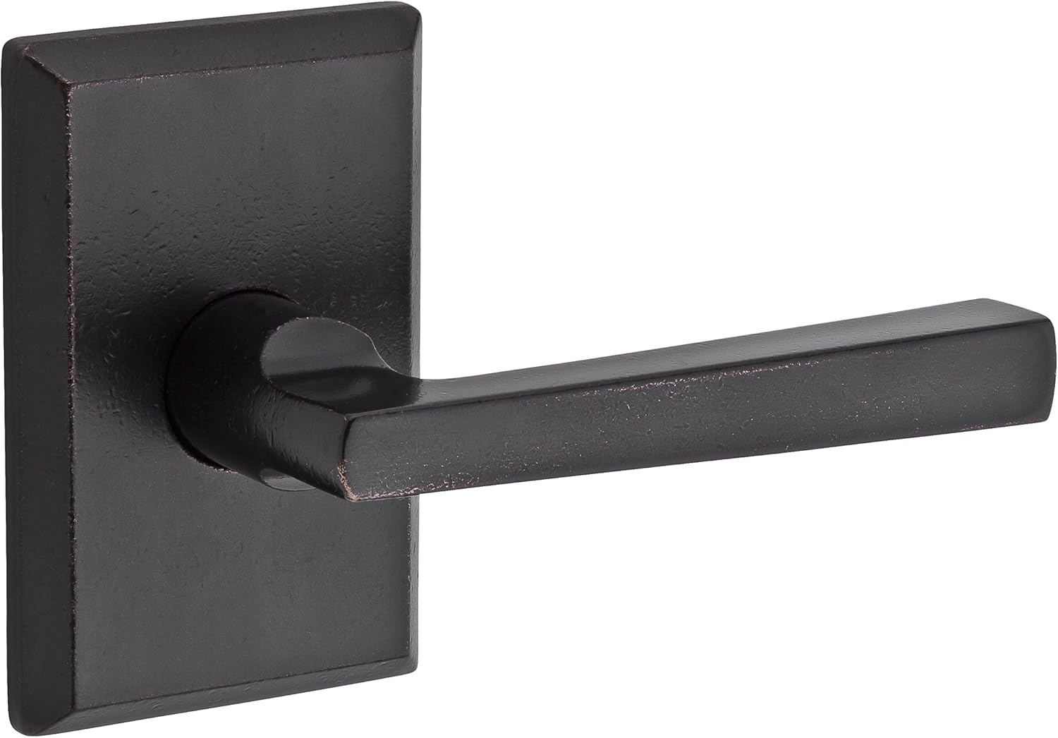 Baldwin 9BR3520-020 PS.TAP.R.RSR.481.6L.DS Taper Right-Handed Passage Lever with Rustic Arch Rose, Dark Bronze