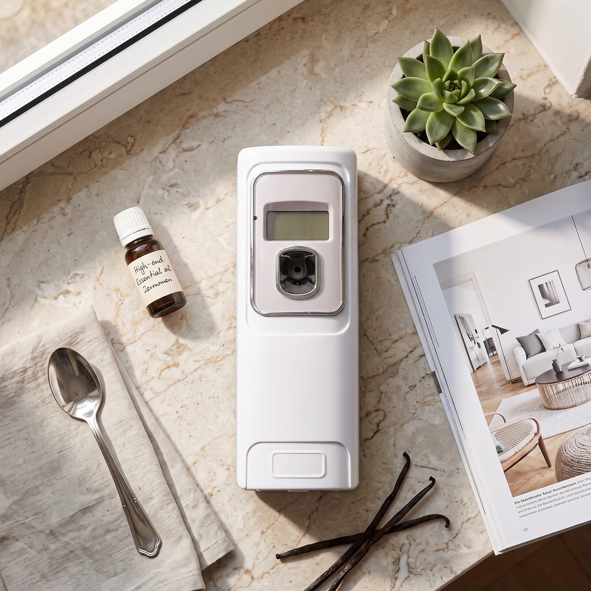 Dispenser Automatico di Deodorante per Ambienti Dispenser Spray LCD Dispenser di Fragranze Programmabile Dispenser Elettrico Supporto Spray per Home Office Bagno Hotel