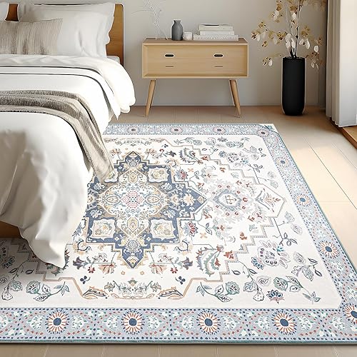 Miniatura 666 de Phantoscope Vintage Collection - Alfombra de área de 8 x 10 pies, alfombra grande para sala de estar, lavable, bohemio, antideslizante