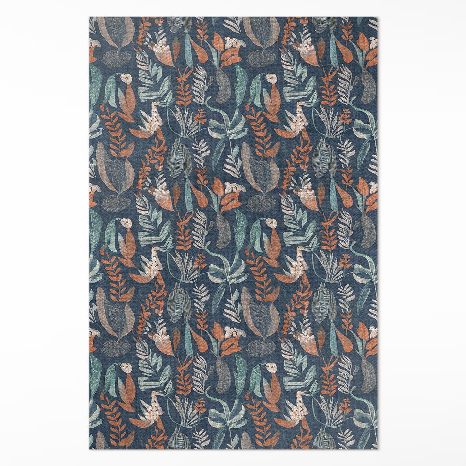 Tapis en vinyle de maison rectangle 120x180 cm motif Prairie Fleurie