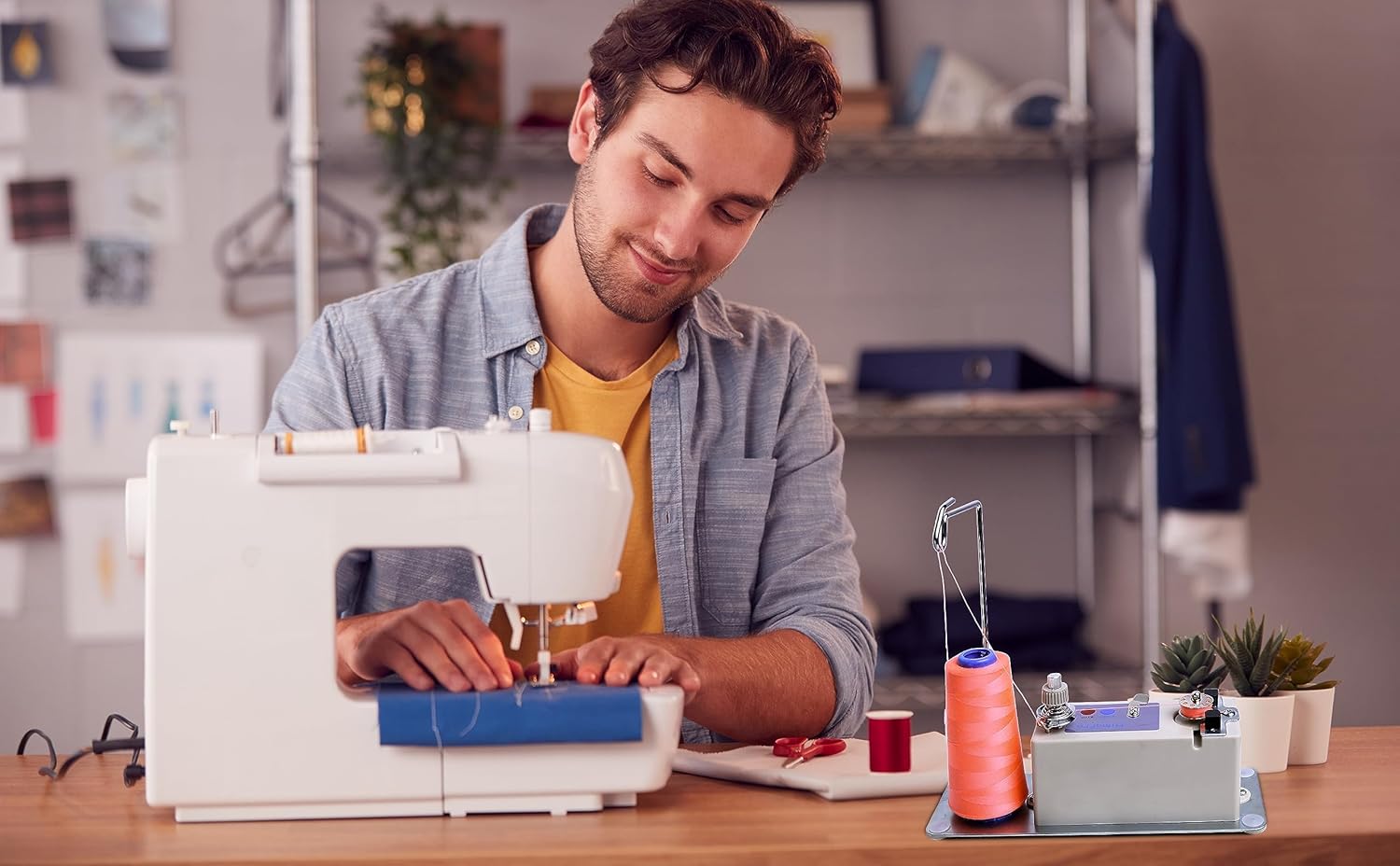 HimaPro Automatic Bobbin Winder for Sewing Machine Electrical Bobbin Winder Electric Bobbin Winder - Adjustable Bobbin Slot - Fast and Efficient Winding Experience