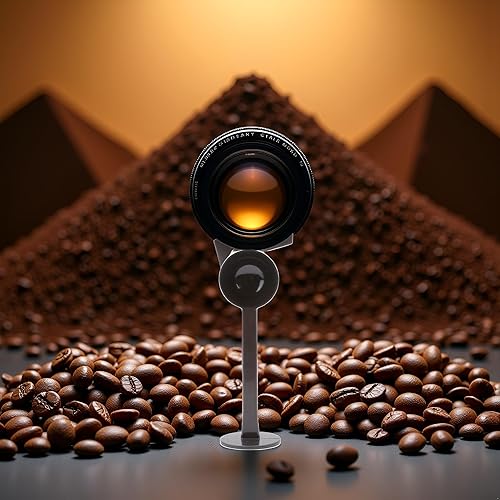 Cuchara de grano de café gris 2 en 1, cuchara de tamper, herramienta de té para café en granos, cucharas de café de medición de café