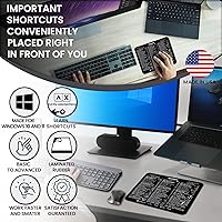 Vista 4 de Synerlogic Windows 10/11 Ultimate Keyboard Shortcut Guía de referencia Mousepad V2.0 (negro)