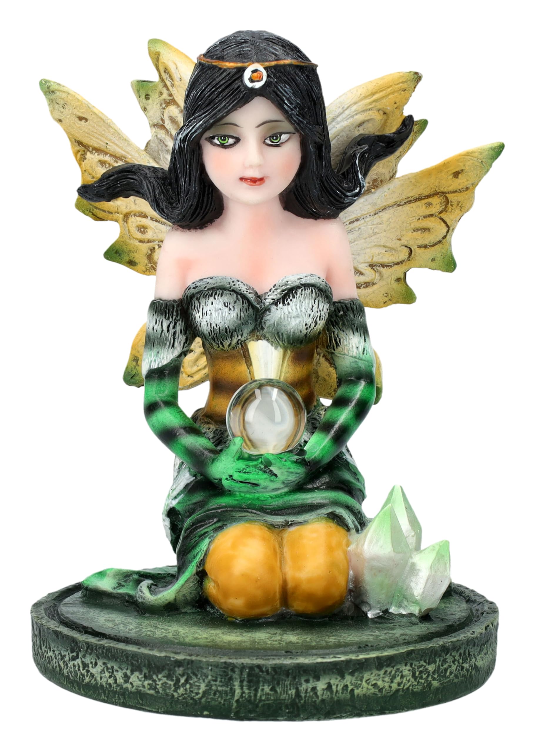 Figurine elfe Kirana magique de 9 cm, cadeau féerique en résine