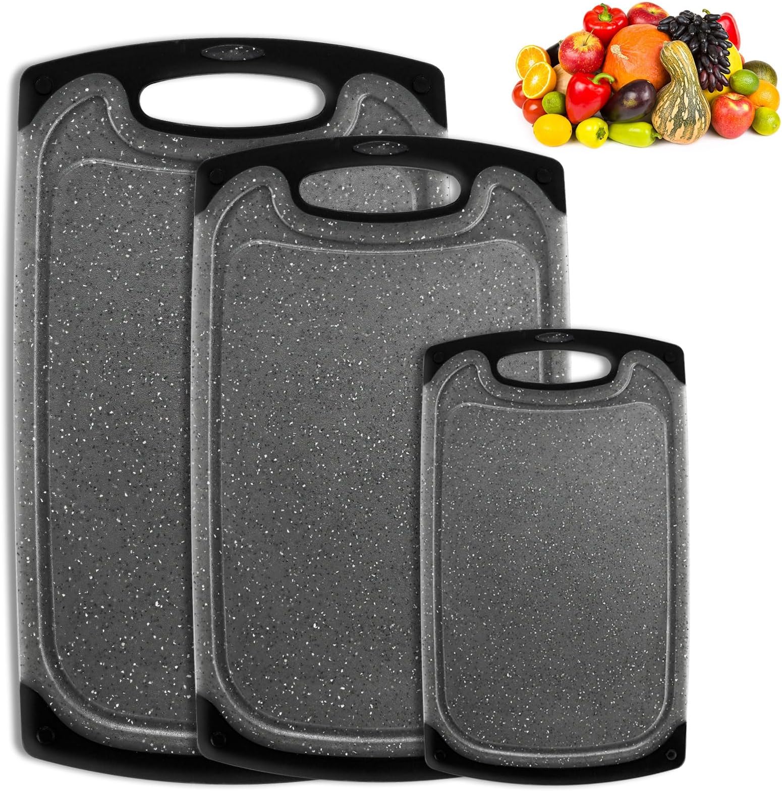 5 Stück Schneidebretter Set Antibakteriell - 29x19cm BPA Frei Für Küche