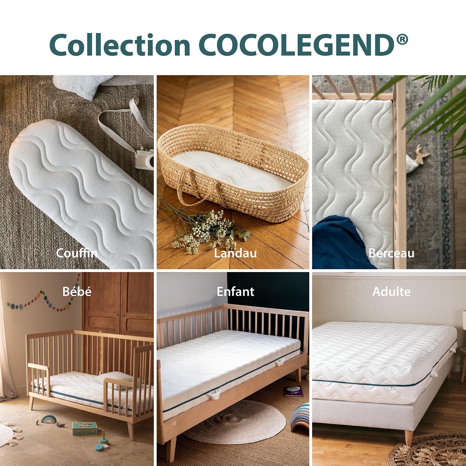 Kadolis - Matelas Enfant 90x190x17 cm COCOLEGEND® 3–18 Ans - Latex Naturel & Fibre de Coco - Évolutif 2 Faces (Ferme/Semi-Ferme) - Déhoussable, Respirant, Certifié Oeko-TEX®