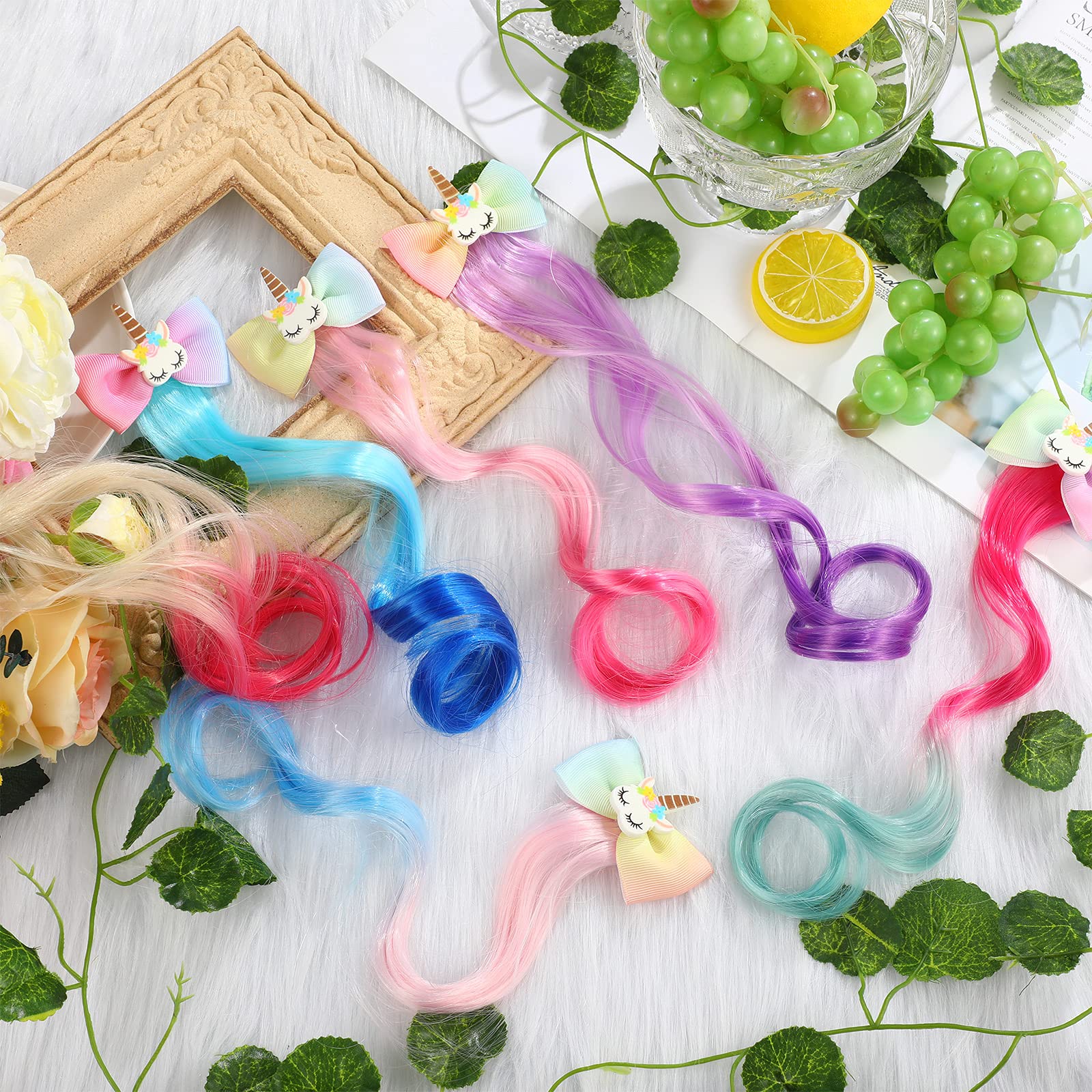 Simba 104342482 Licorne aux cheveux colorés 14 cm floqué avec peigne et pinces à cheveux 3 ans et plus