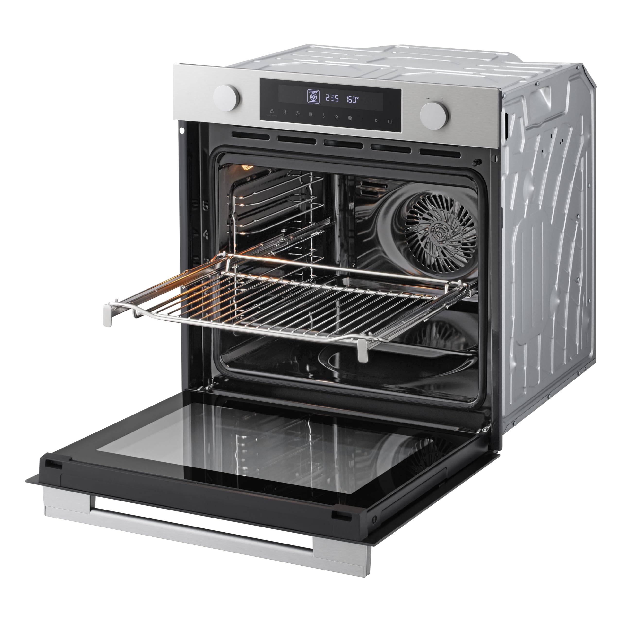 LG WS5D7210S Forno da Incasso Classe A, 72L, 11 Programmi di Cottura, Modalità Friggitrice ad Aria, Grill, Lievitazione, Pizza, Temperatura Massima 250°C, Potenza 3200 W, Wi-Fi
