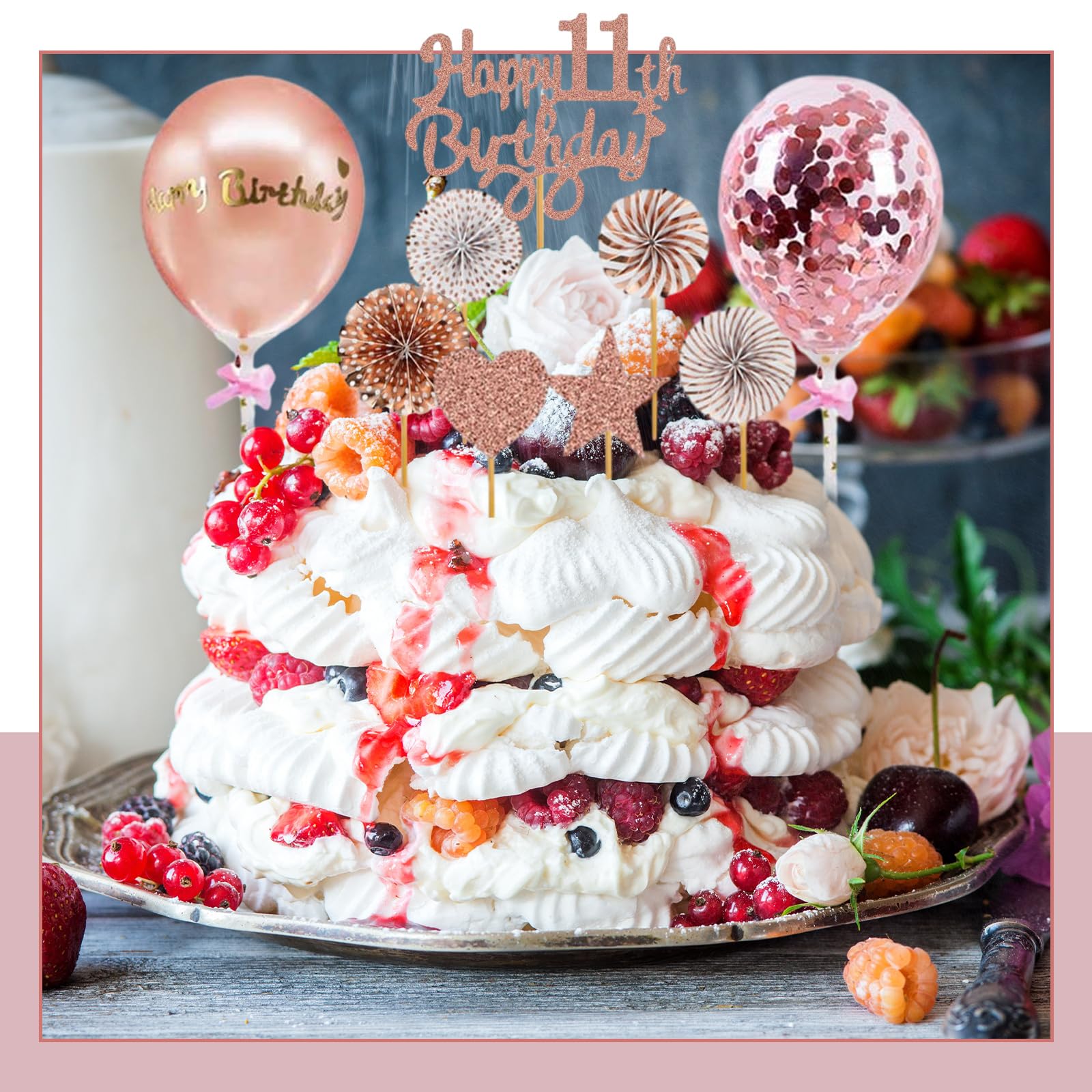 Honbay Topper Per Torta Di Compleanno Con 17
