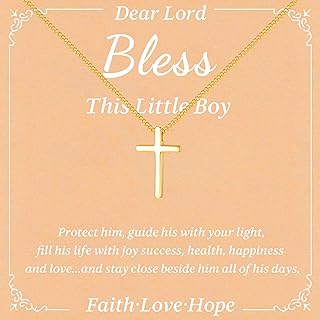 925 Sterling Silver Cross Necklace for Boys