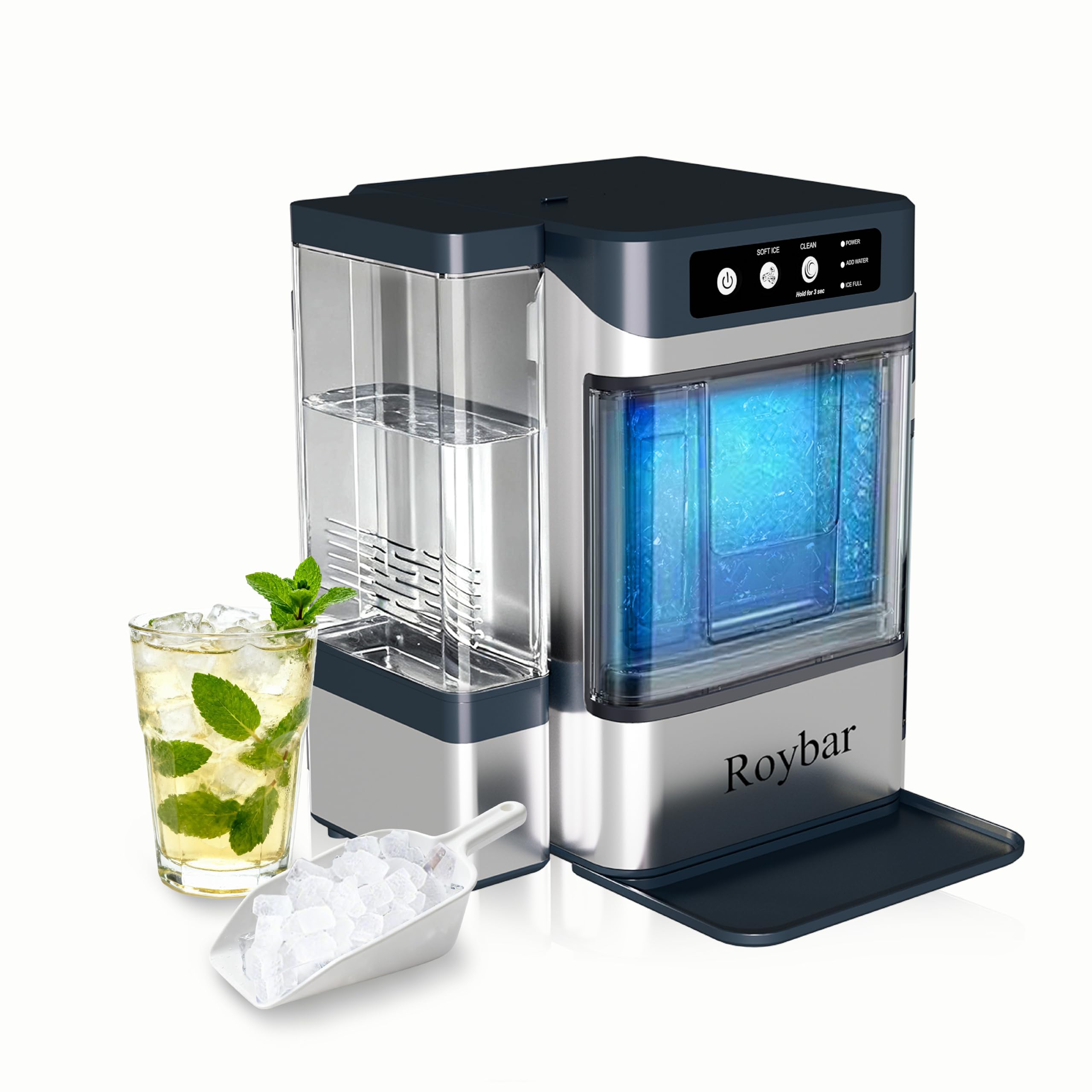 Large Capacity Ice Makers Countertop One-Click Operation Self-Cleaning Portable Ice Maker 41lbs/24H with There is A Detachable 3L Water Tank Ice Machine for Home,Bar,Office on Fridge.com