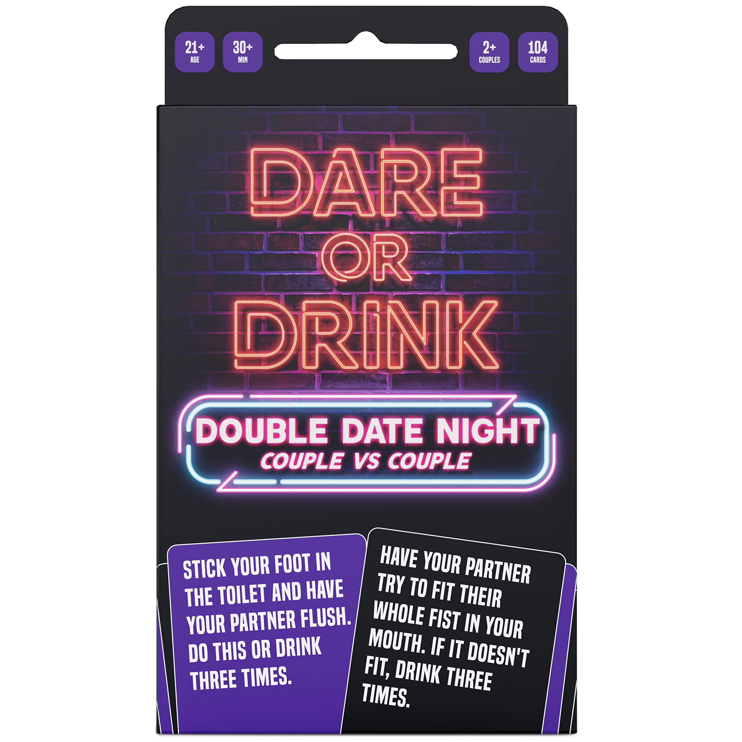 Dare or Drink “Double Date Night” Party Card Game, Fun Adult Couples Group Game, Competitive, Engaging, and Playful Dares, Challenges & Hilarious Questions