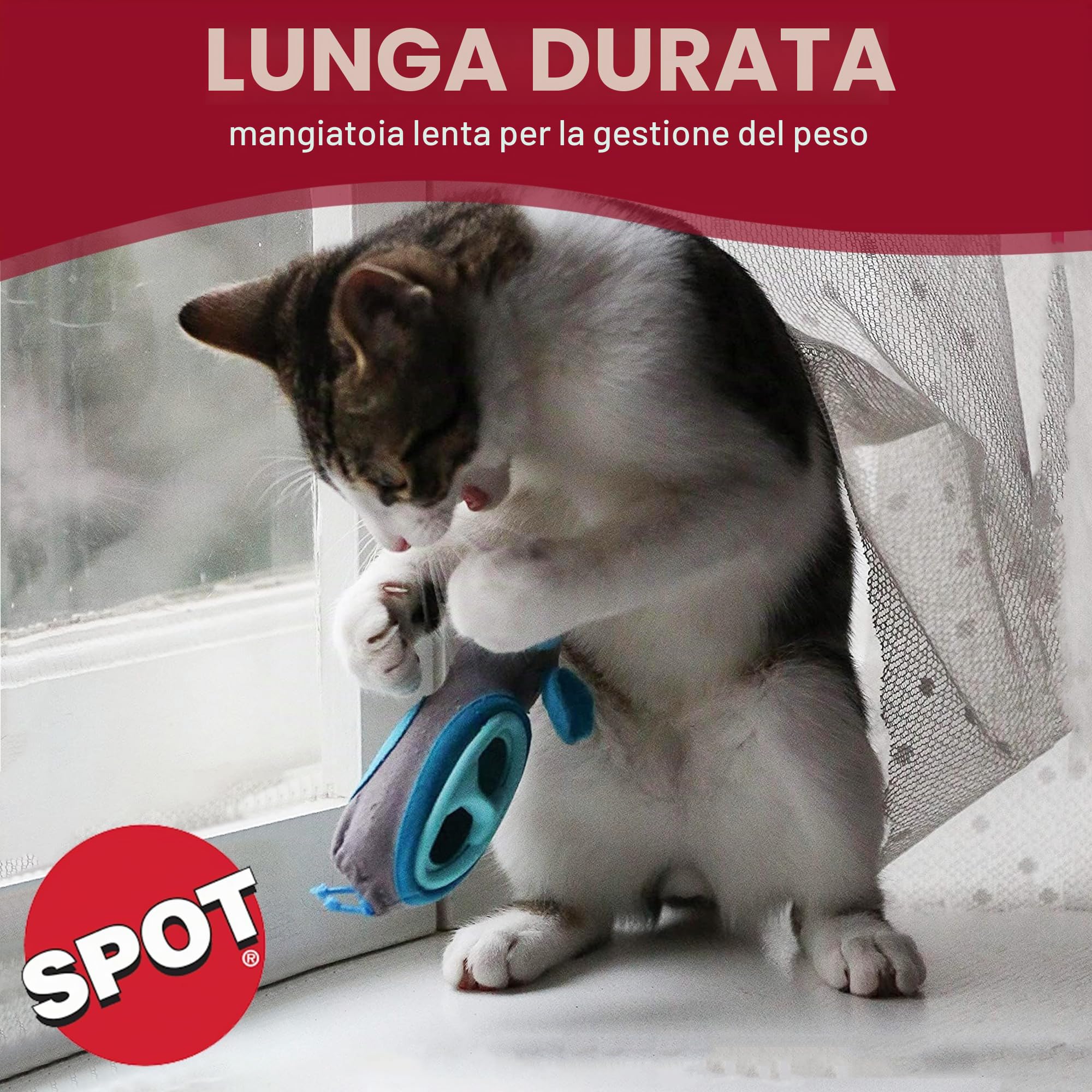 Doc & Phoebe - Mangiatoia interattiva per gatti da caccia, taglia unica