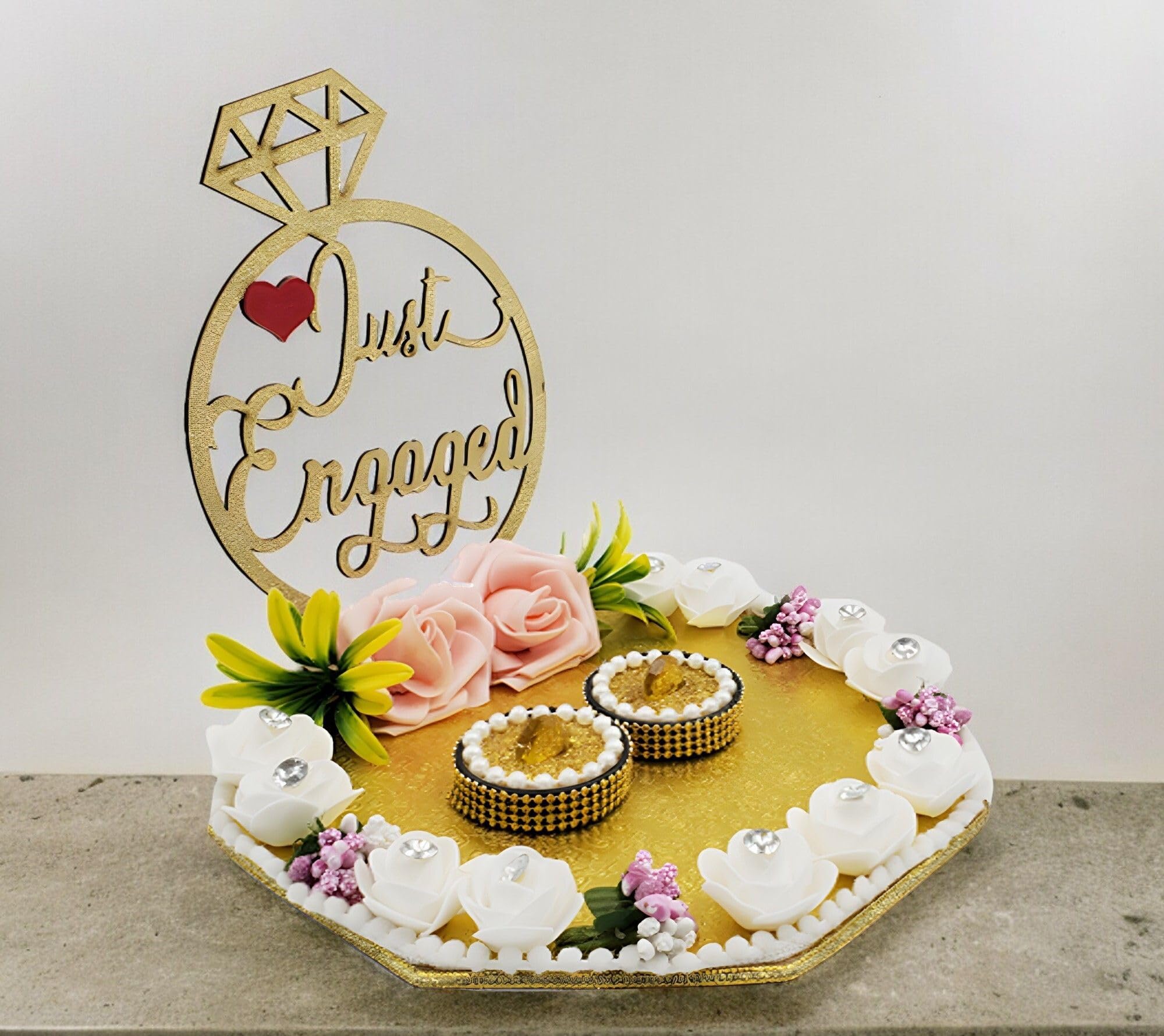 Engagement Ring Tray, Plate, Platter, Hand Crafted Decorative Plate for Ring Ceremony 1