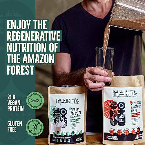 Miniatura 2 de Reemplazo de comida vegana  12 superalimentos amazónicos, fibra y proteína en polvo completo a base de plantas  Bajo en carbohidratos, sin OMG, sin