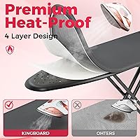 Vista 4 de APEXCHASER Tabla de planchar, tabla de planchar compacta con alfombrilla de silicona, tabla de planchar plegable con cubierta resistente al calor, 7