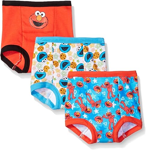 Sesame Street Pantalones de entrenamiento unisex para niños pequeños con elmo, monstruo de galletas y pájaro grande con calcomanías y tabla de éxito