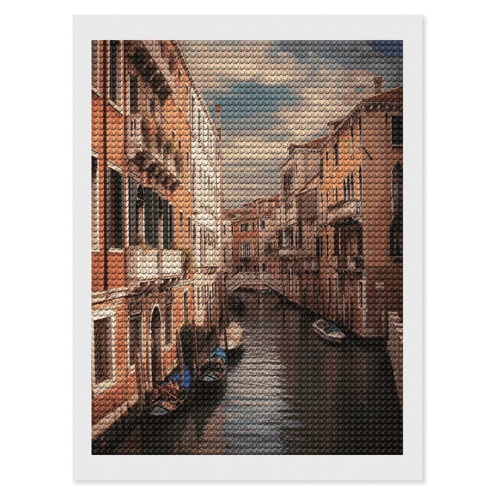 Kits de pintura de diamantes de Venecia para adultos con mosaico de gemas redondo 8