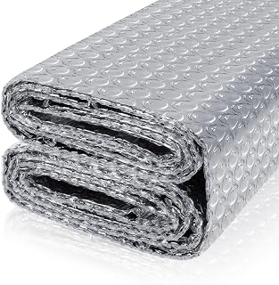 FONUNO Reflective Double-Sided Aluminum Foil Bubble Insulation Sheet 23.6x10FT - Thermal Radiant Barrier for RV Windows, Roof, Garage Door