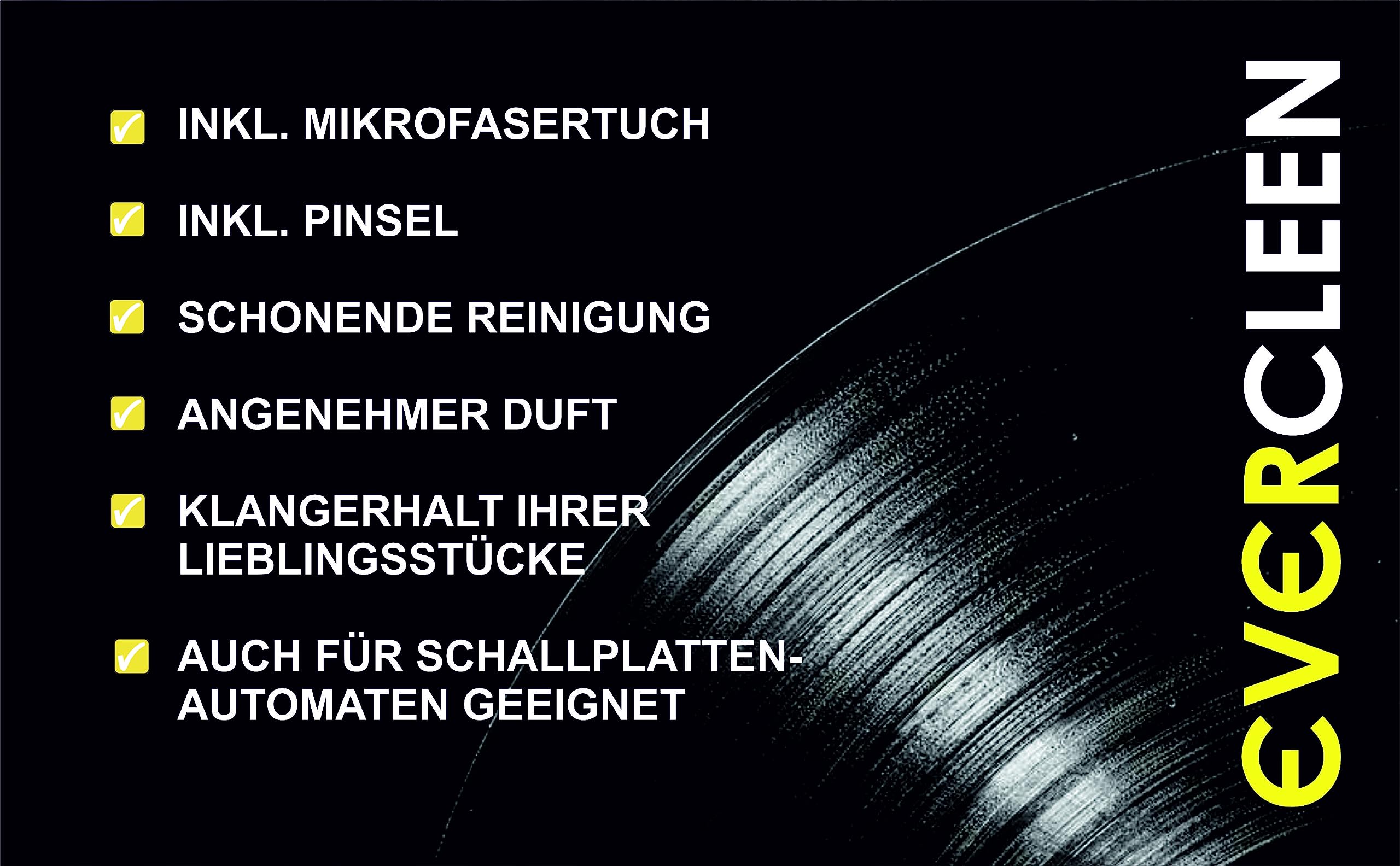Limpiador de Pantalla de Vinilo Record Cleaner Pro 2X 500 ml + 2 paños de Microfibra + 2 cepillos. Limpiador Vegano Respetuoso con el Medio Ambiente, Fabricado en Alemania