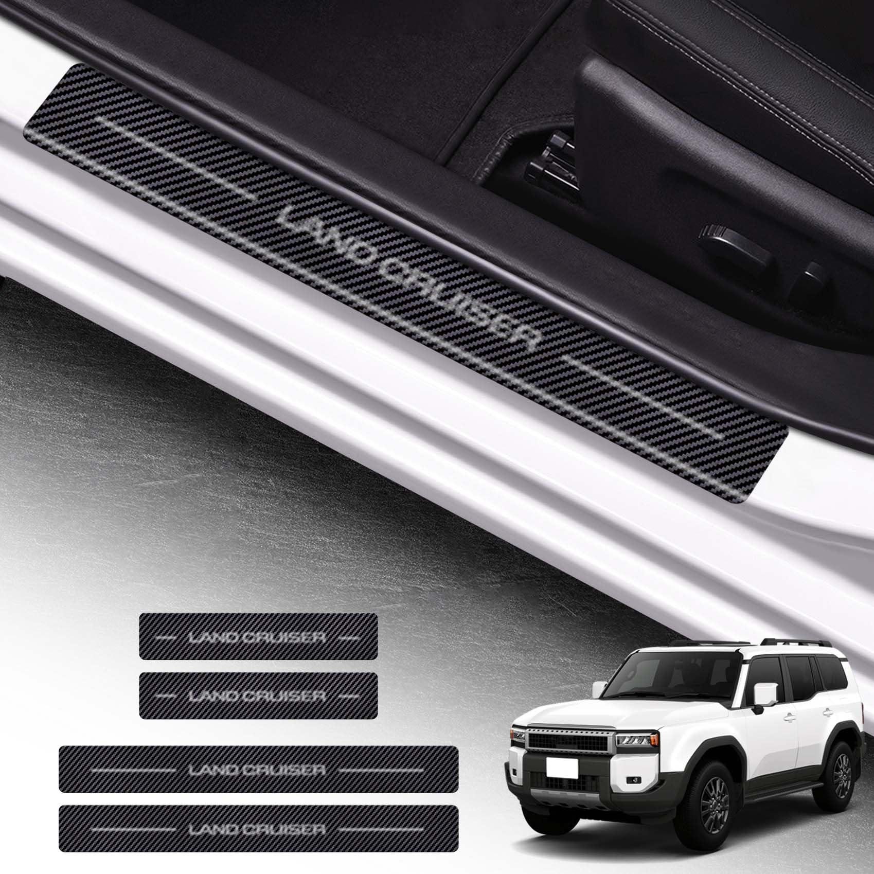 Amazon.co.jp: SUVVNE(スヴニ) スカッフプレート 新型ランドクルーザー