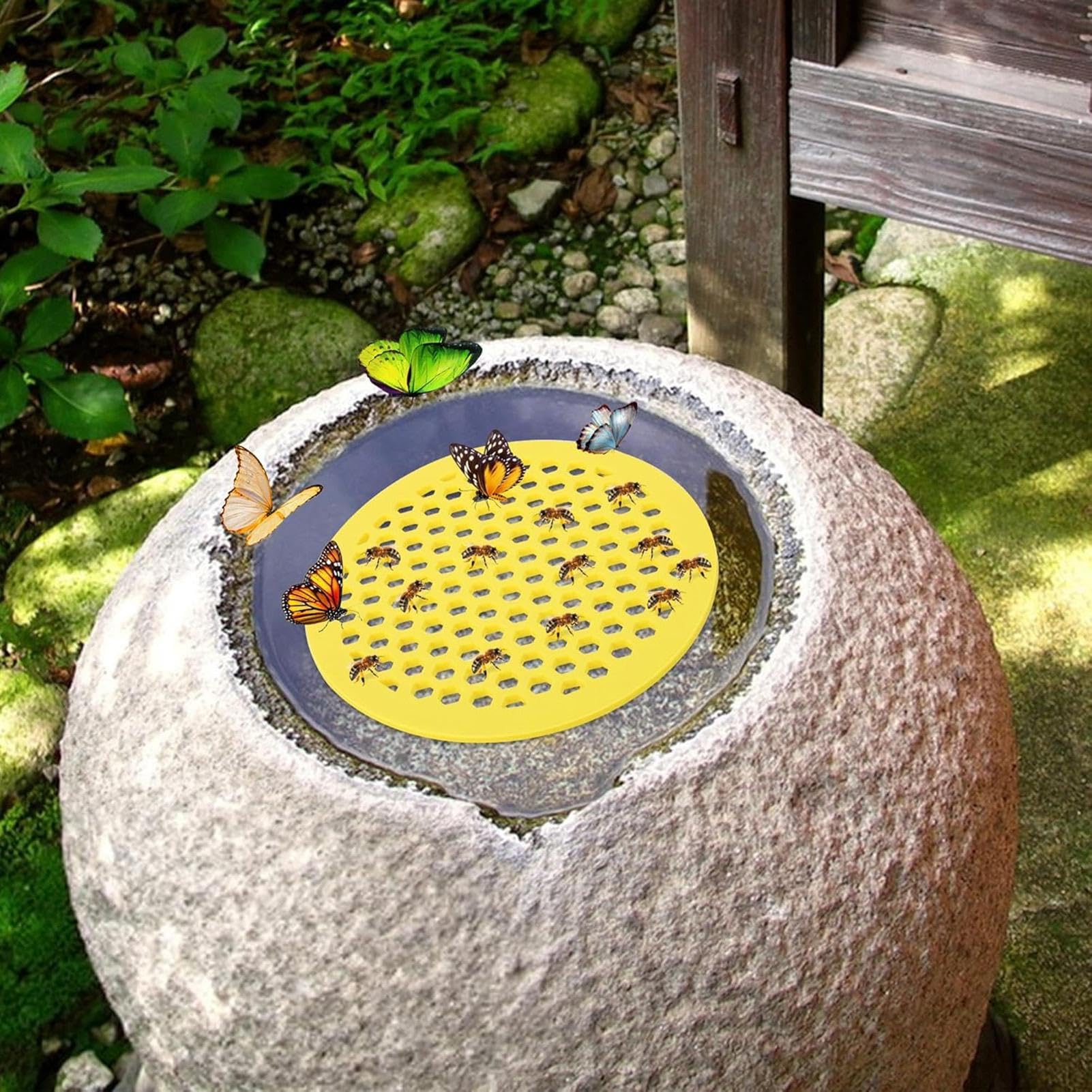 4 Pièces Distributeur D'Eau Pour Abeilles Zuxbolf - Abreuvoir Flottant 20cm Île Pour Abeilles Et Insectes Jardin