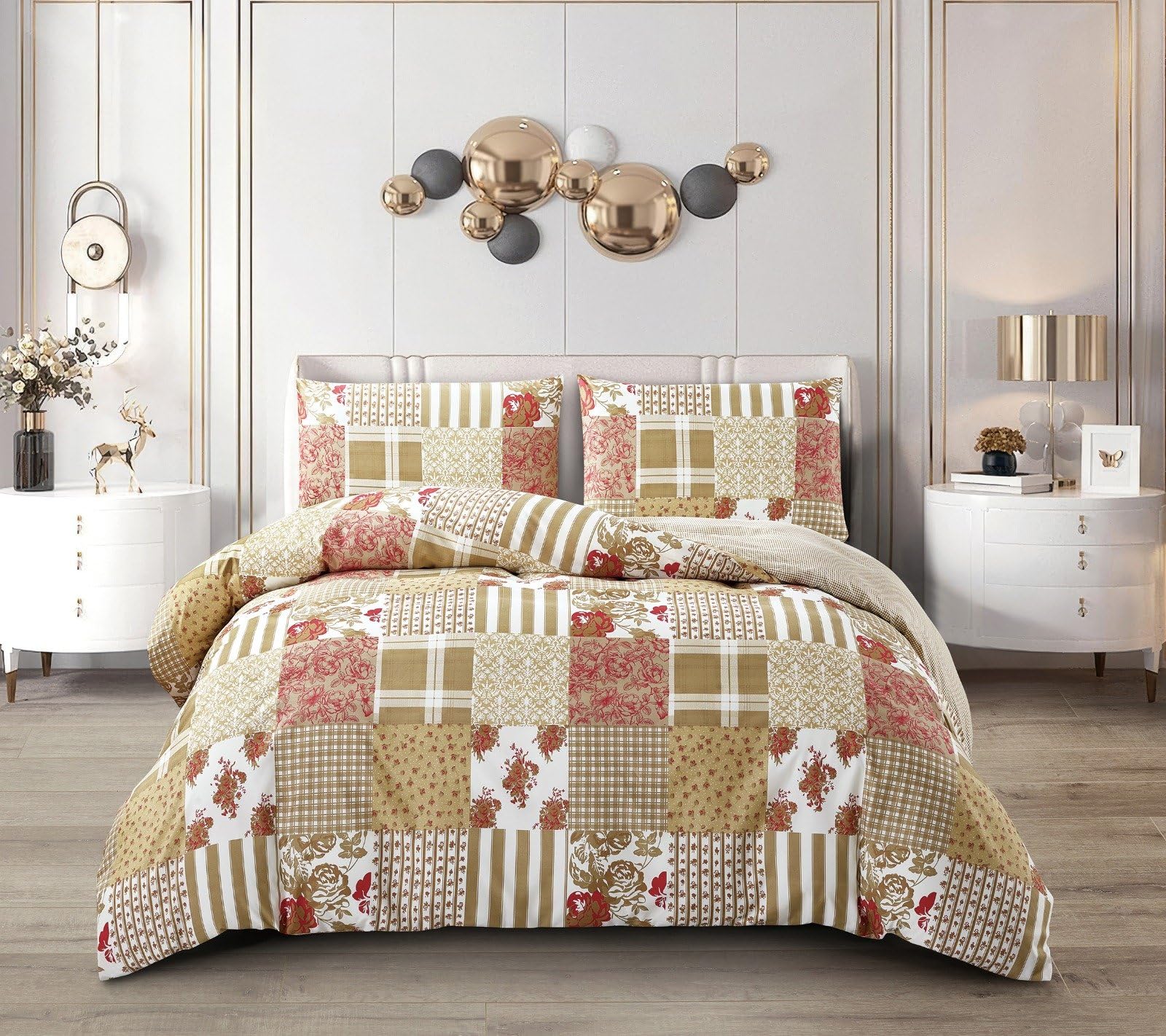 renoazul Microfiber Duvet Cover Set Single - Single Bed Duvet Cover with Pillow Case & Fitted Sheet, Bed Set Soft Single Bedding Sets - Single 3 Piece, Alvina โ image 1