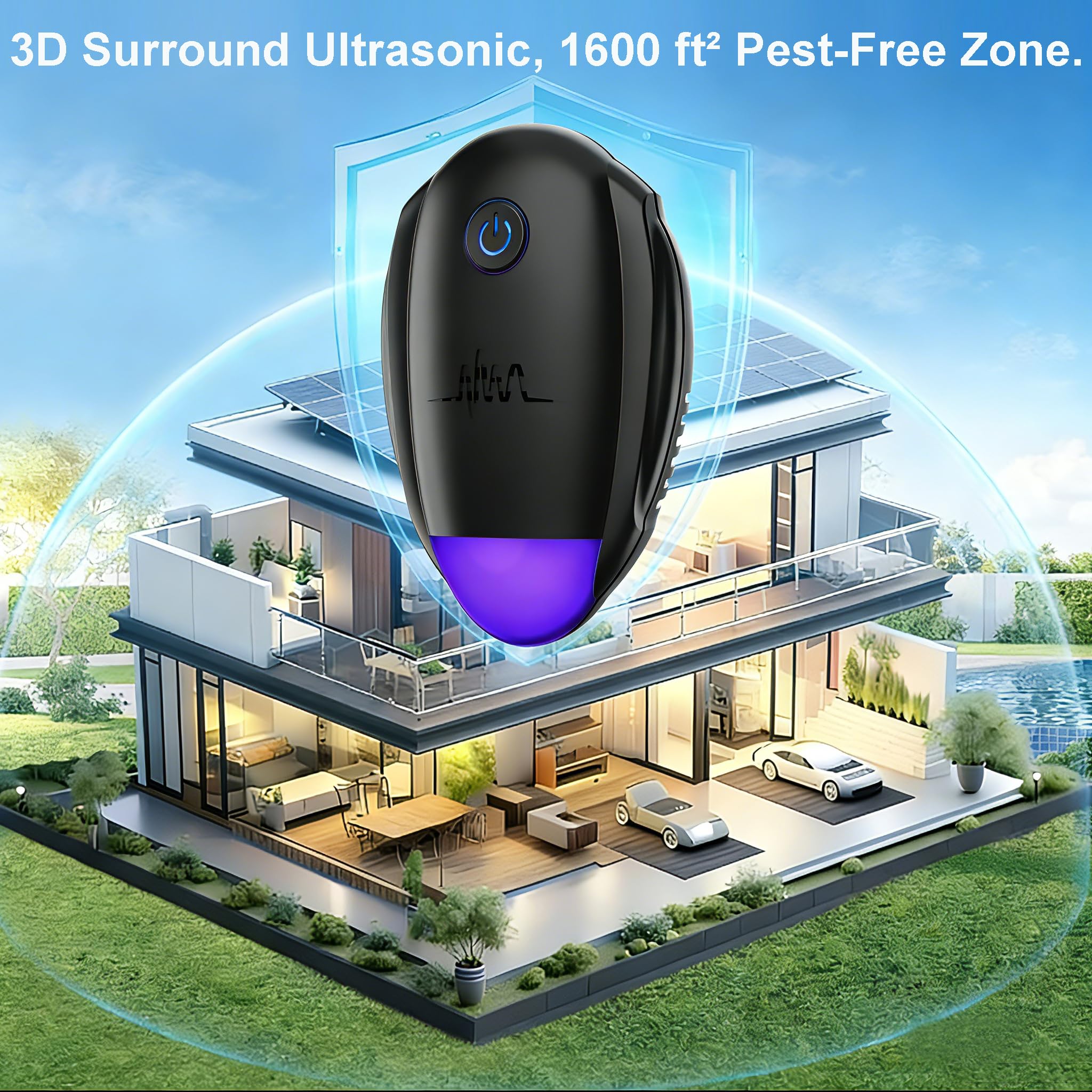 Repelente ultrasónico mejorado 2026, 6 paquetes, repelente ultrasónico para interiores, control electrónico de plagas para insectos, mosquitos, cucarachas, hormigas, roedores, ratones, repelente de