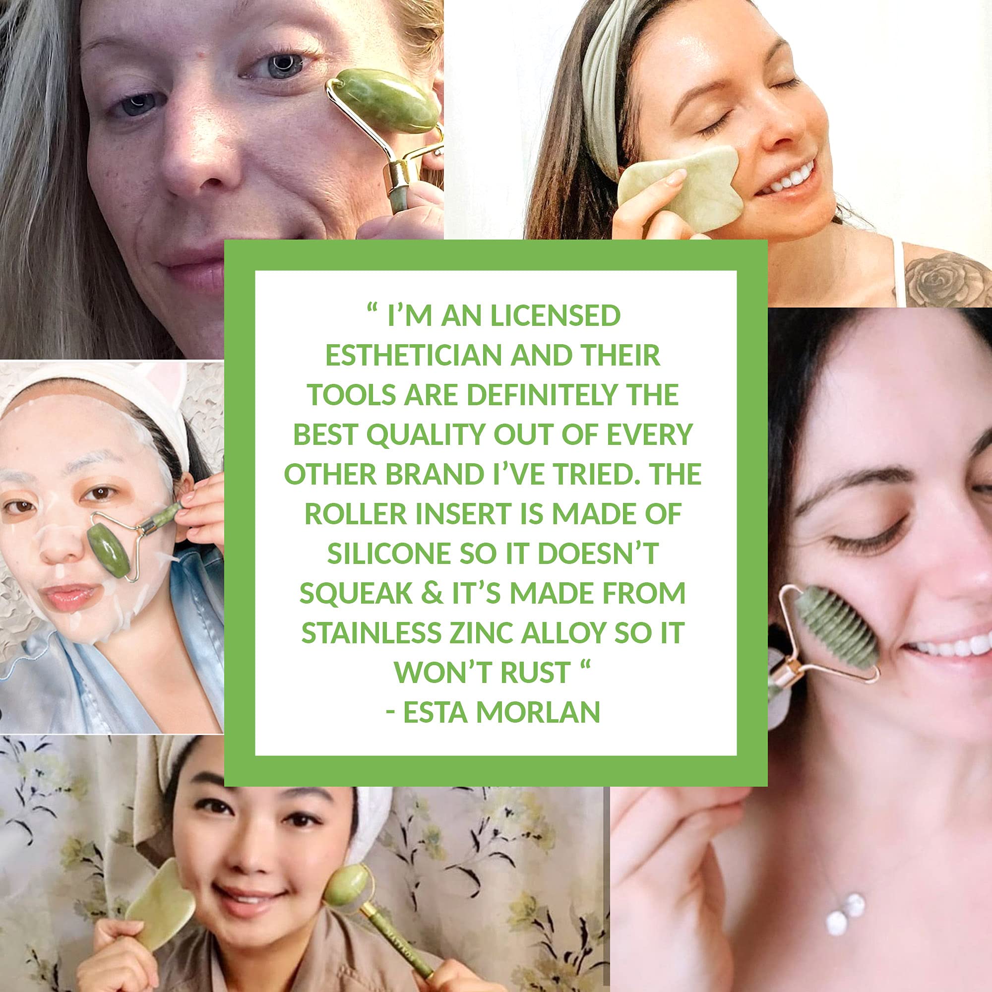 The Original Himalayan Chi Jade Roller and Gua Sha Tools For Face and