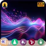 瞑想ビジュアル：4K抽象的なネオンライン