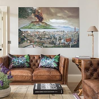 Amazon.co.jp: 藤城清治 桜島 絵画 ポスター 工芸品の装飾品 壁の装飾