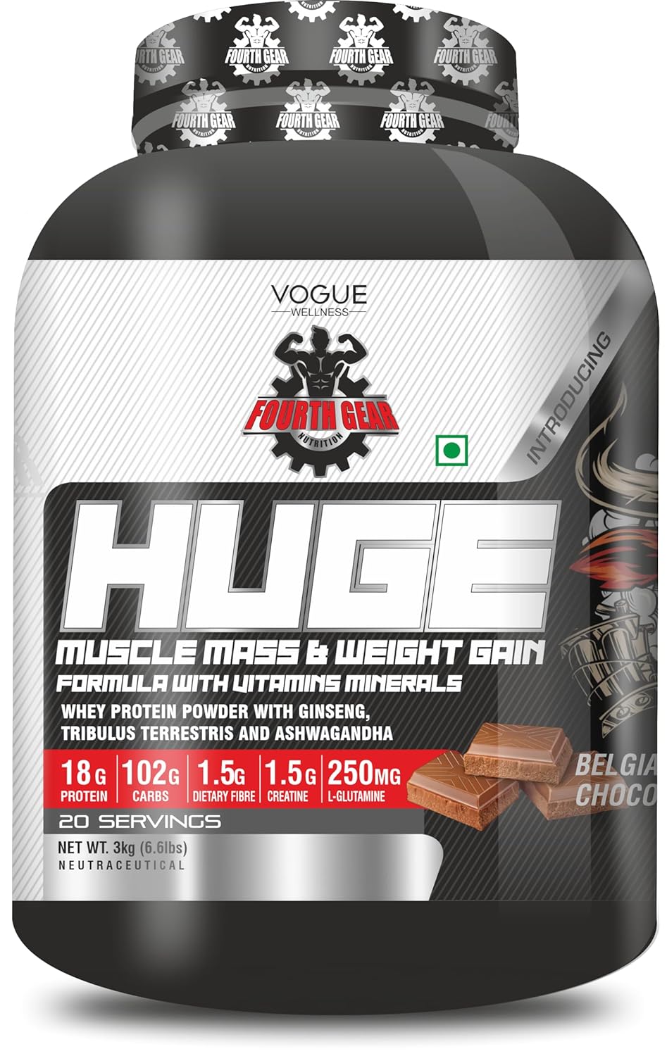 Muscle Mass Weight Gainer Powder | Healthy Body Gains | Reduces Muscle Breakdown | Increases Energy & Endurance | with Added Digezyme (3 kg, Belgian Chocolate) Muscle Mass Weight Gainer Powder | Healthy Body Gains | Reduces Muscle Breakdown | Increases Energy & Endurance | with Added Digezyme (3 kg, Belgian Chocolate)