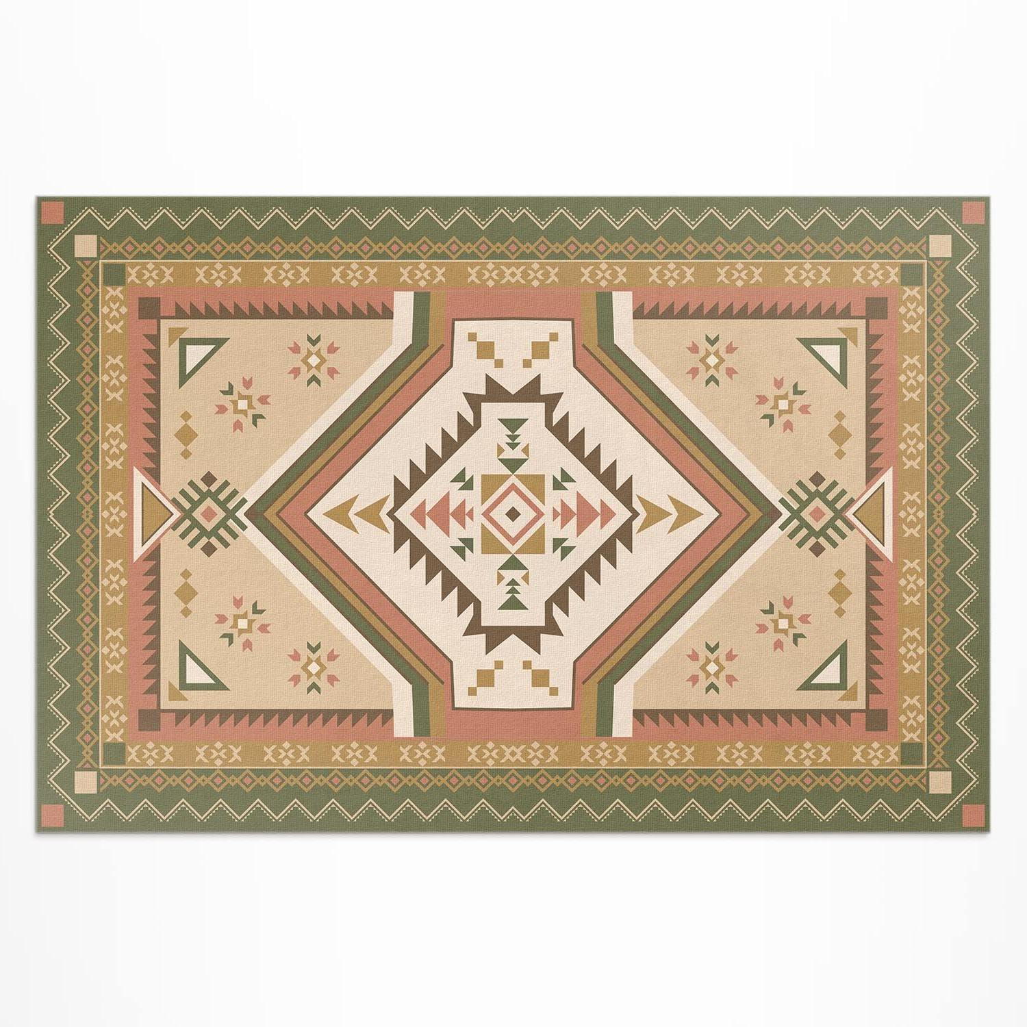 Tapis de balcon géométrie espagnole pour terrasse et porche accueillant
